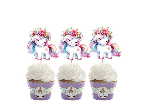 Set toppere unicorn decupat contur
