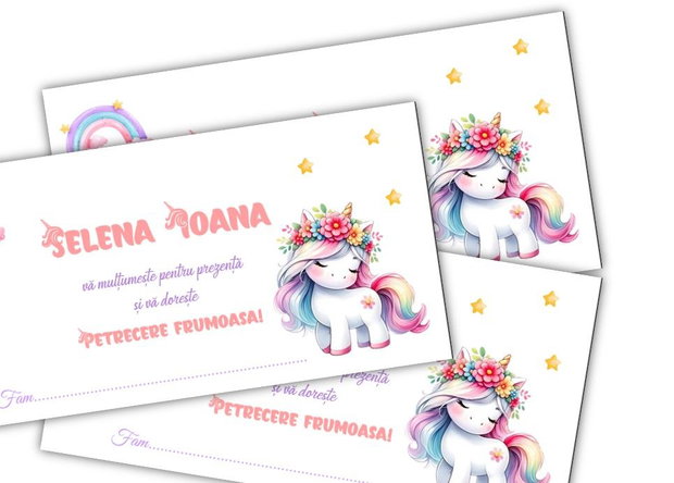 Plicuri de bani botez Unicorn