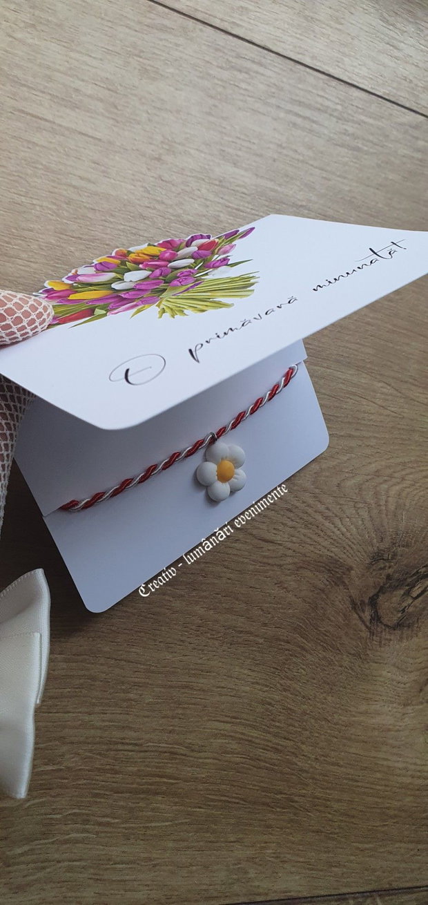 Brățară-mărțișor pe felicitare 2D