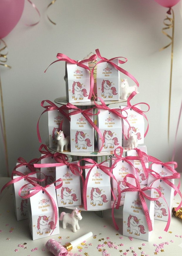 Cutii pentru mărturii de botez  tematică Unicorn