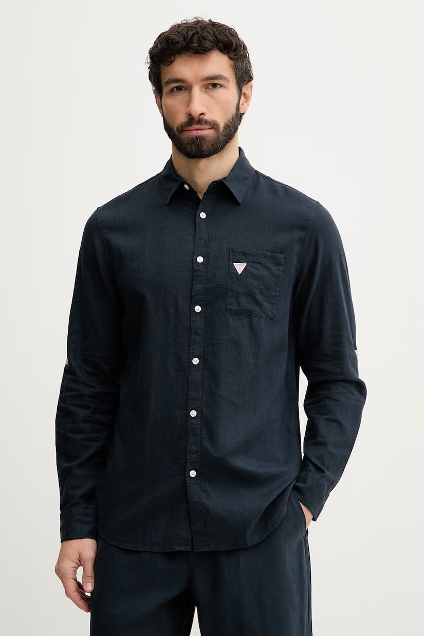 Guess Cămașă bărbătească de in