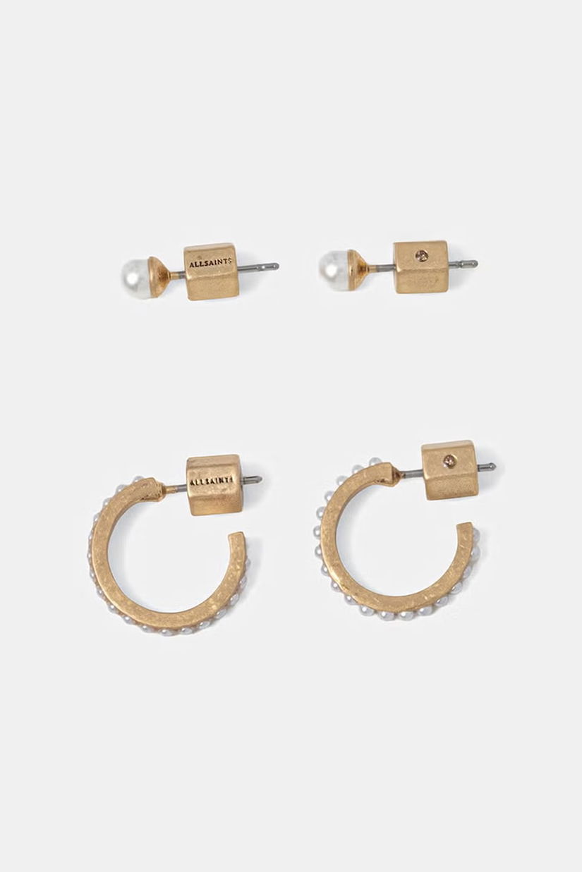 AllSaints cercei de damă metalici pachet de 2