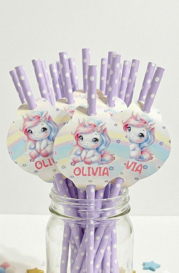 Paie suc decorate Unicorn