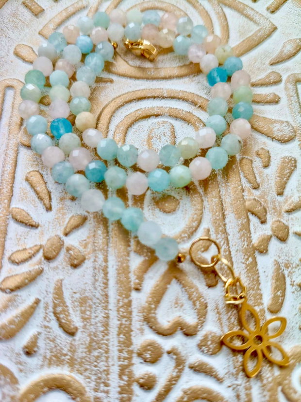 Colier CHOKER morganit