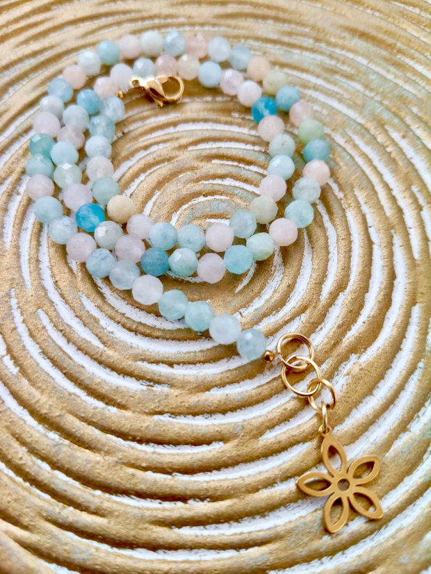 Colier CHOKER morganit