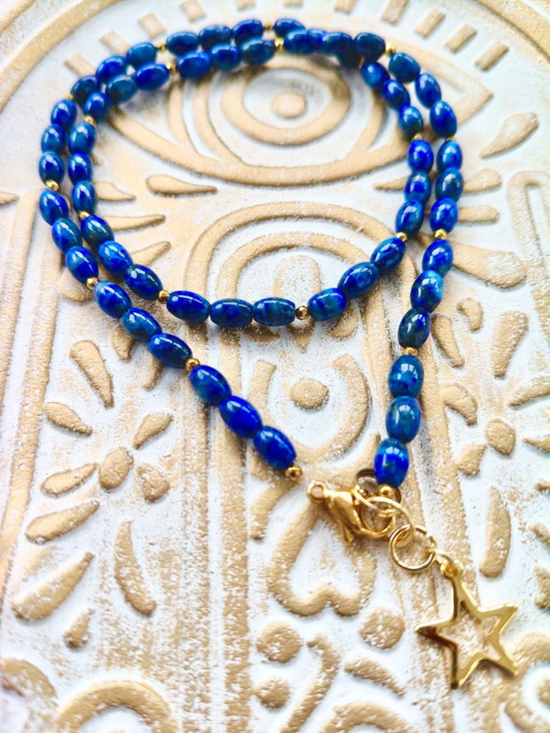 Colier vintage lapis lazuli