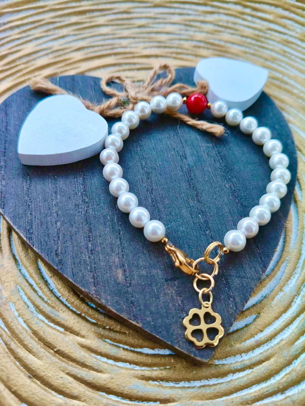 Bratara MARTISOR perle de Mallorca albe