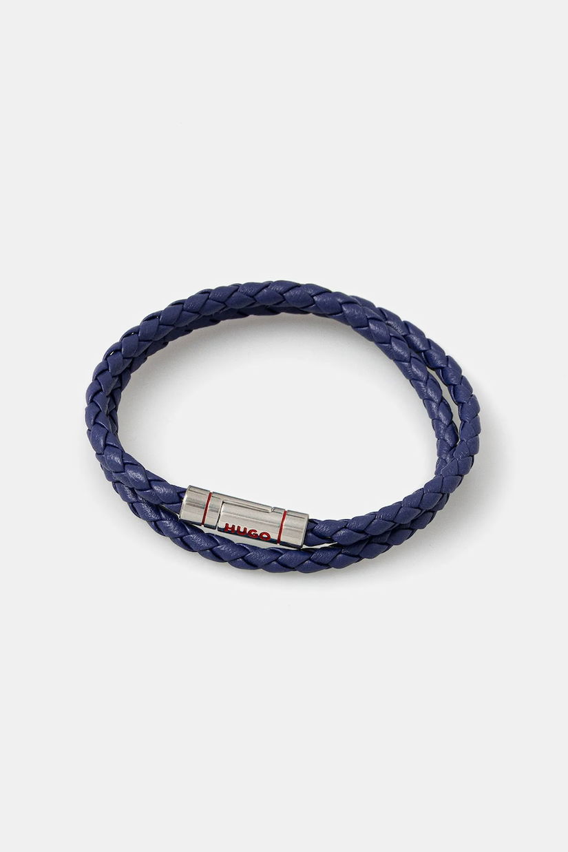 HUGO brățară de piele E-DOUBLEBRAID2-BRA