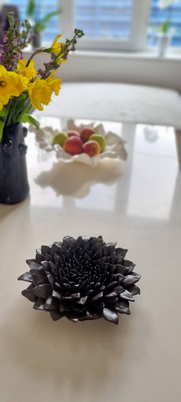 Decorațiune ceramică floare Fibonacci