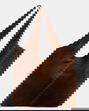 Answear.LAB geanta de mana din piele intoarsa