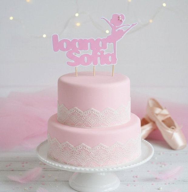 Topper tort Balerină personalizat