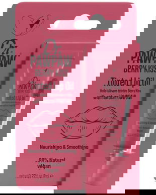 Ulei de Buze Colorat Hranitor cu Extract de Papaya - Dr PawPaw Berry Kiss Tinted Lip Oil, 8 ml