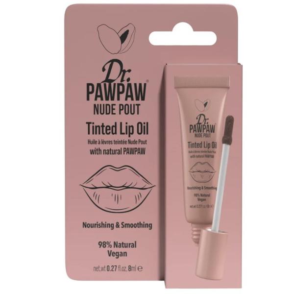 Ulei de Buze Colorat Hranitor cu Extract de Papaya - Dr PawPaw Nude Pout Tinted Lip Oil, 8 ml