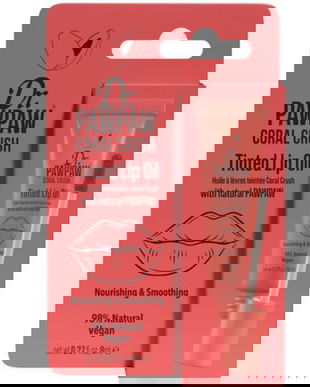 Ulei de Buze Colorat Hranitor cu Extract de Papaya - Dr PawPaw Coral Crush Tinted Lip Oil, 8 ml