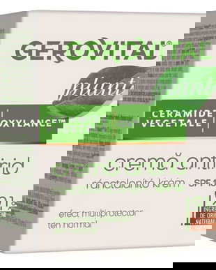 Crema Antirid cu Ceramide Vegetale si Protectie Solara pentru Ten Normal - Gerovital Plant Anti-Wrinkle Cream SPF 15, 50 ml