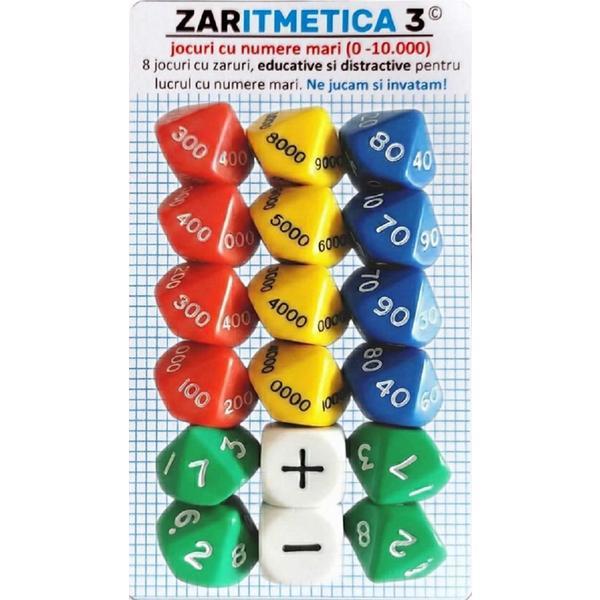 Set jocuri educative cu zaruri: Zaritmetica 3. Numere mari