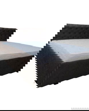 Pat Tapițat Nasturi Maro 120x200