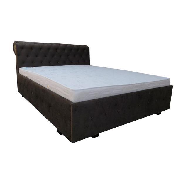 Pat Tapițat Nasturi Maro 120x200