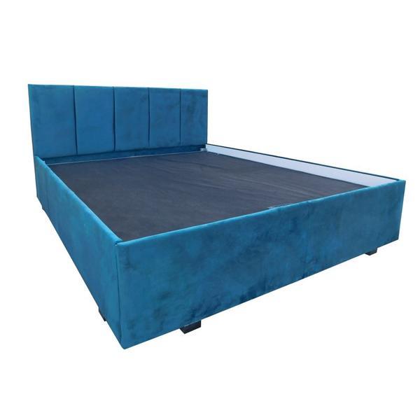 Pat Tapițat Felii Albastru 140x200