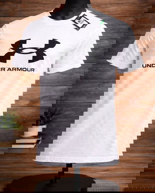 Tricou under armour barbati marimea L alb sport sala nou cu eticheta