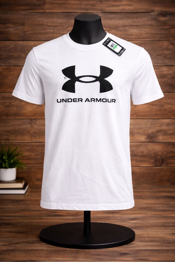 Tricou under armour barbati marimea L alb sport sala nou cu eticheta