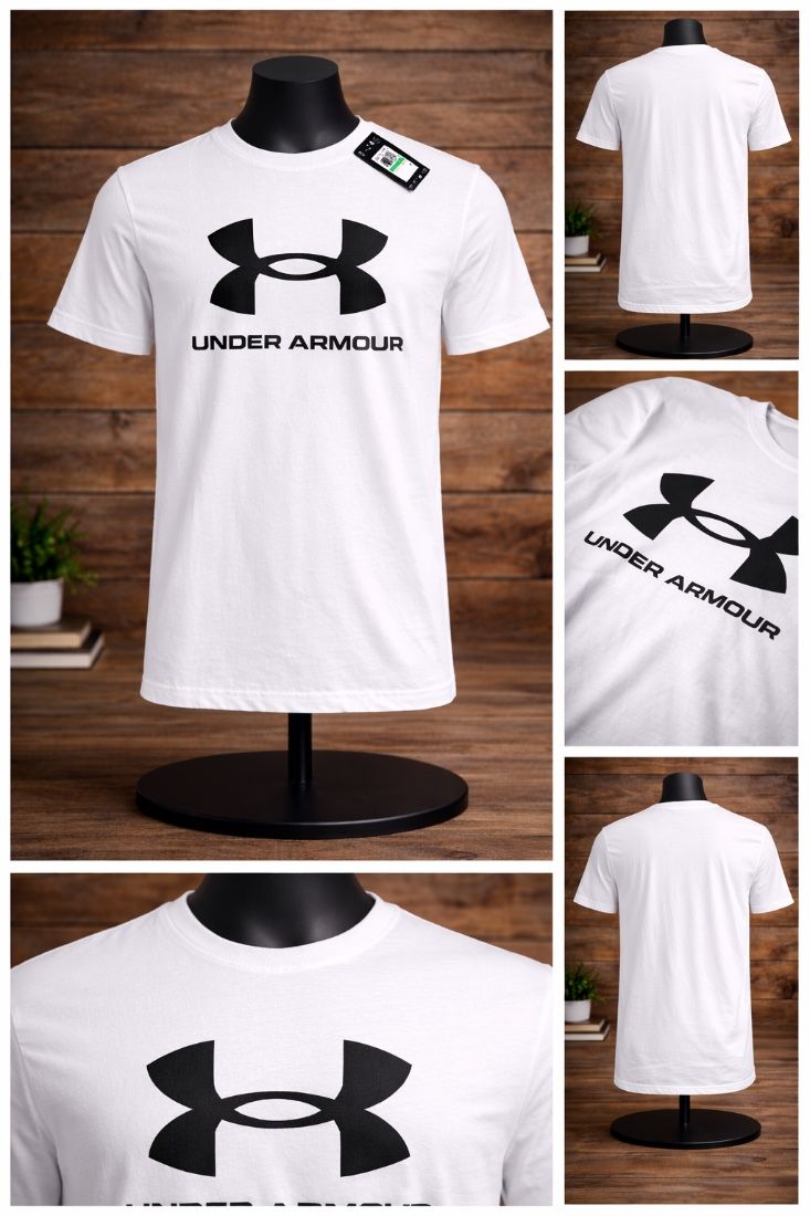 Tricou under armour barbati marimea L alb sport sala nou cu eticheta