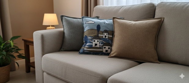 Set de 3 perne decorative - peisaj
