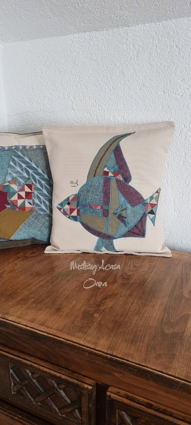 Set de 3 perne decorative - peste abstract