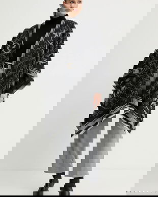 Pinko poncho de lână