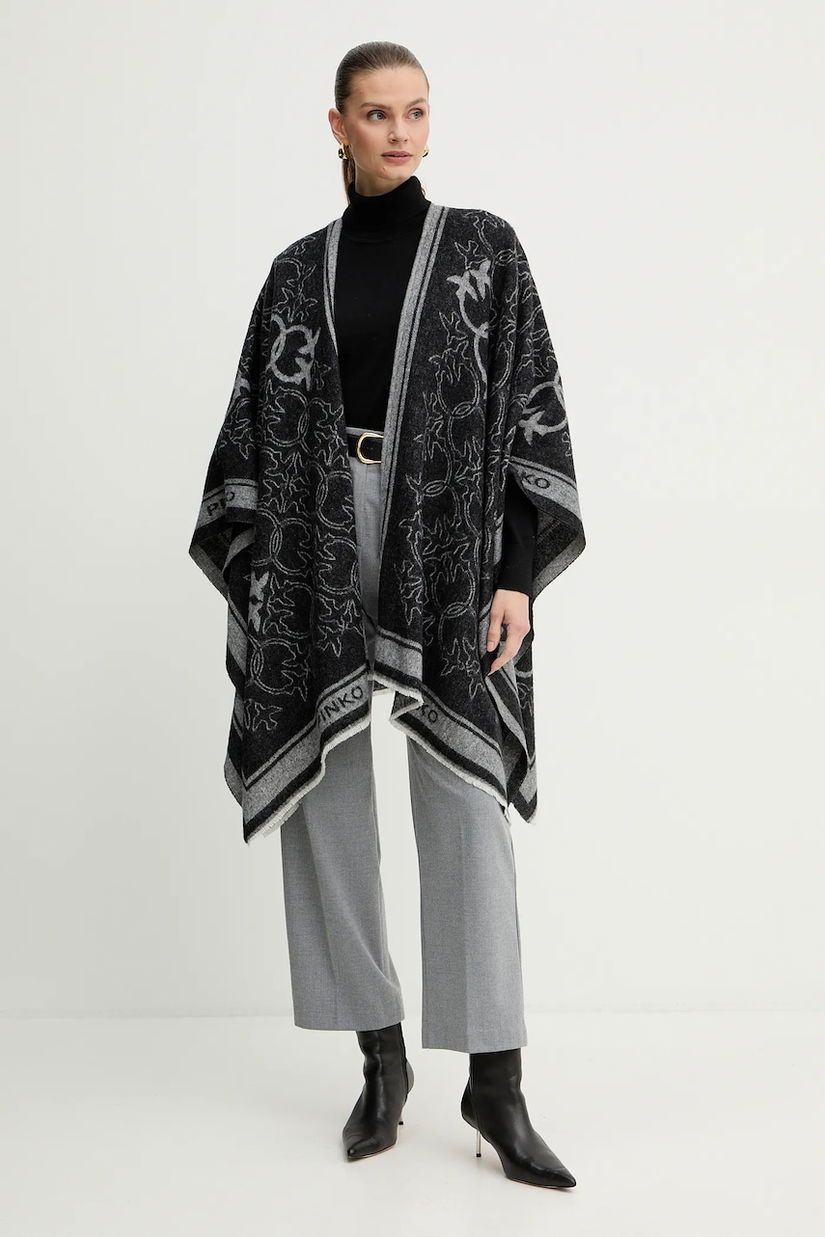 Pinko poncho de lână