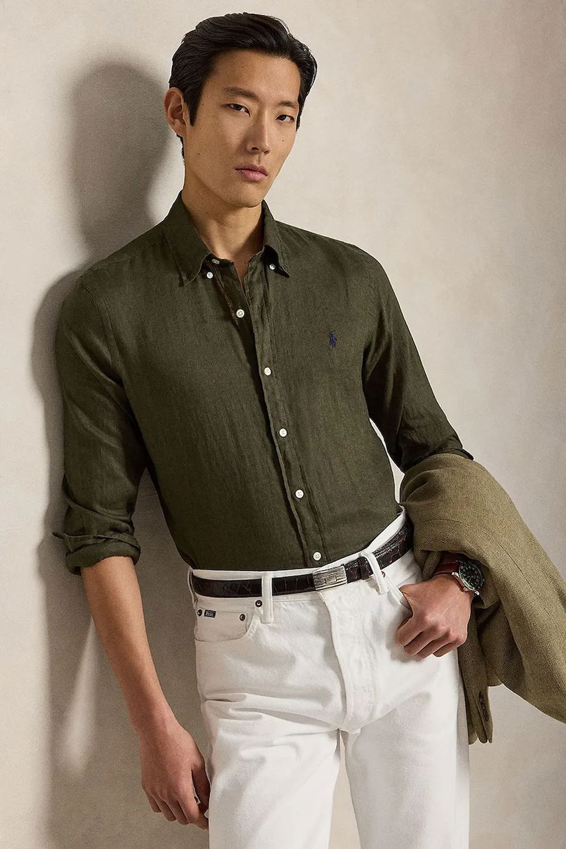 Polo Ralph Lauren cămașă de in Long Sleeve Sport Shirt