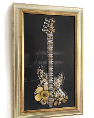Chitara cod M 726 ・Steampunk Art・Industrial Decor Vintage・Bijuterii steampunk・Cadouri Barbati