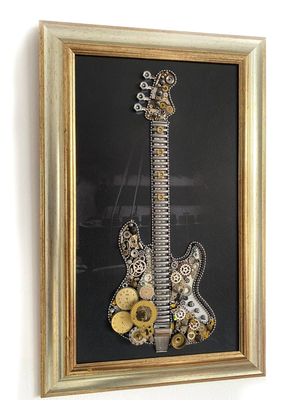 Chitara cod M 726 ・Steampunk Art・Industrial Decor Vintage・Bijuterii steampunk・Cadouri Barbati