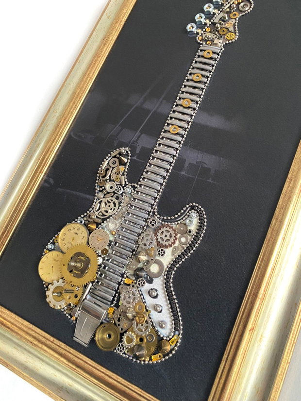 Chitara cod M 726 ・Steampunk Art・Industrial Decor Vintage・Bijuterii steampunk・Cadouri Barbati
