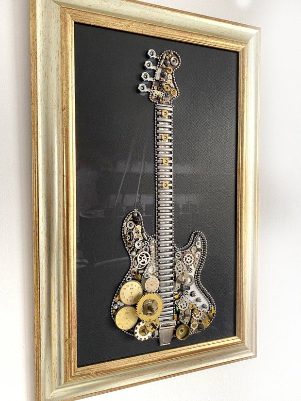 Chitara cod M 726 ・Steampunk Art・Industrial Decor Vintage・Bijuterii steampunk・Cadouri Barbati