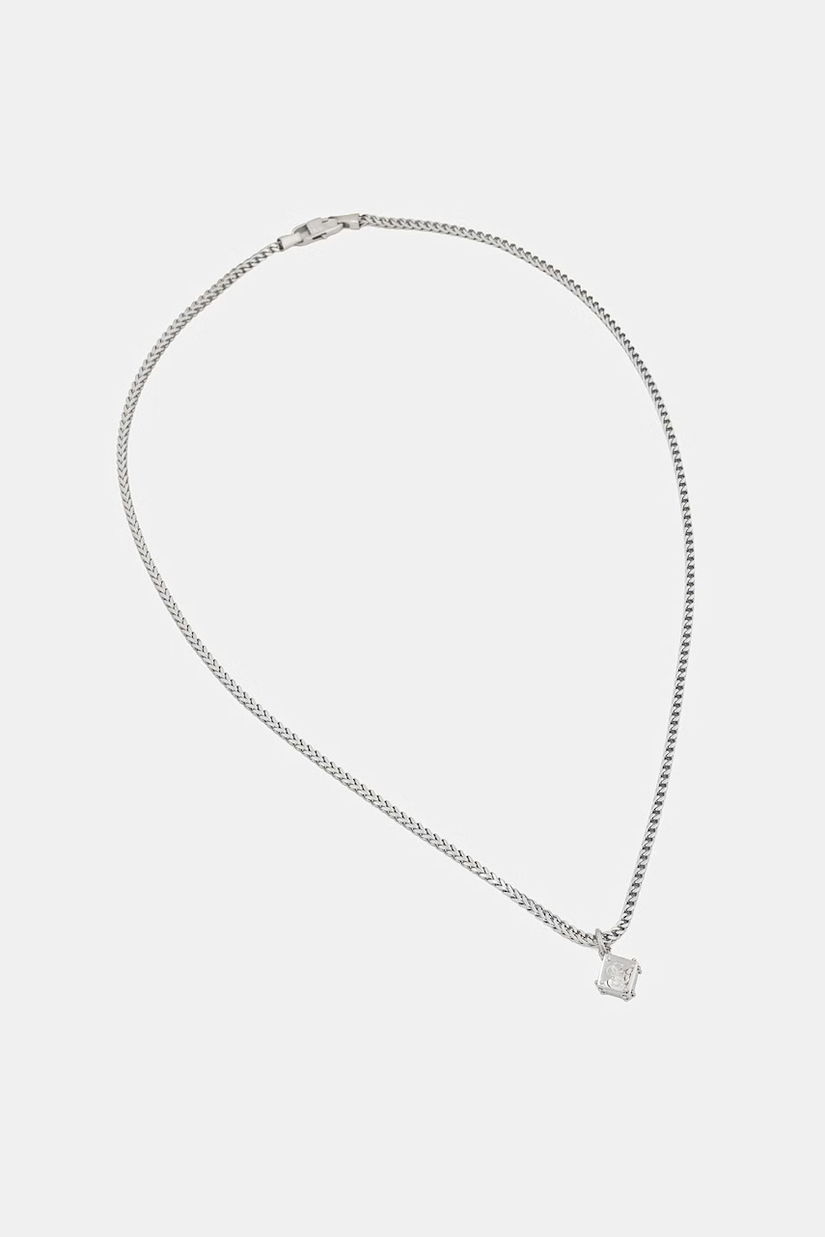 Guess colier cu pandantiv bărbați, din oțel inoxidabil 4G FRONTIERS