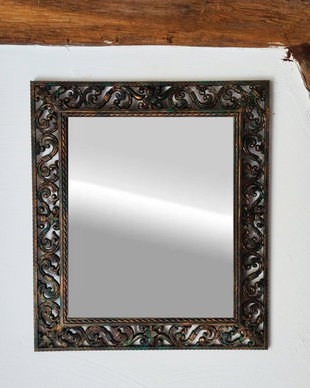 Oglinda cu rama decorativa-Reflexii în ramă patinată