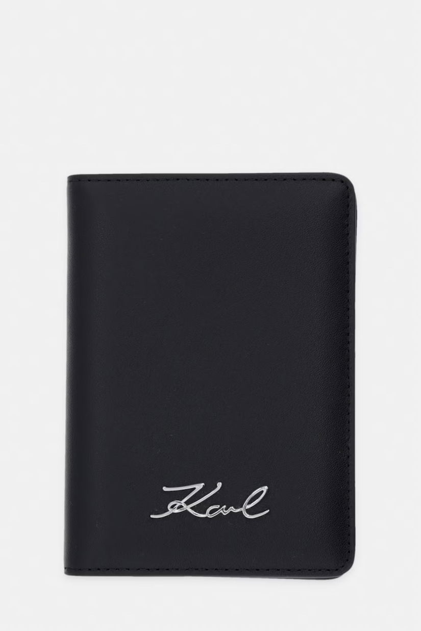 Karl Lagerfeld husă pentru pașaport pentru femei, din piele K/SIGNATURE