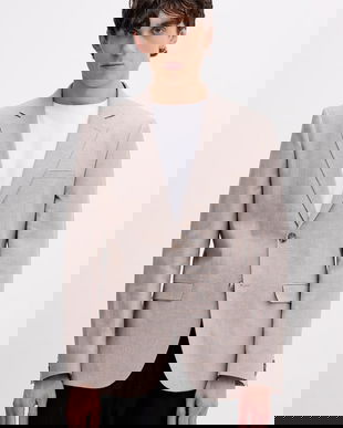 HUGO Sacou cu un singur rând de nasturi bărbătesc cu amestec de in Arti253X