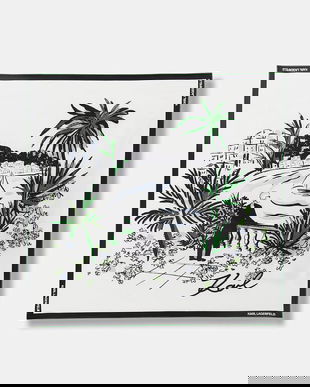 Karl Lagerfeld eșarfă pentru femei, din mătase K/SIGNATURE