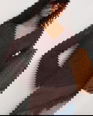 Medicine pulover de damă ajurat