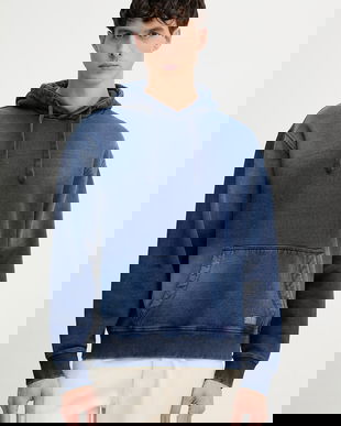 Guess hanorac cu glugă pentru bărbați bumbac TERRY