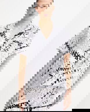 DKNY pijama din două piese pentru femei