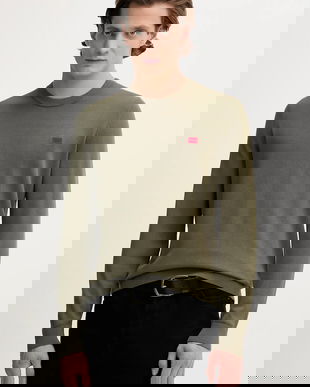 HUGO pulover de bumbac San Cassius-C1