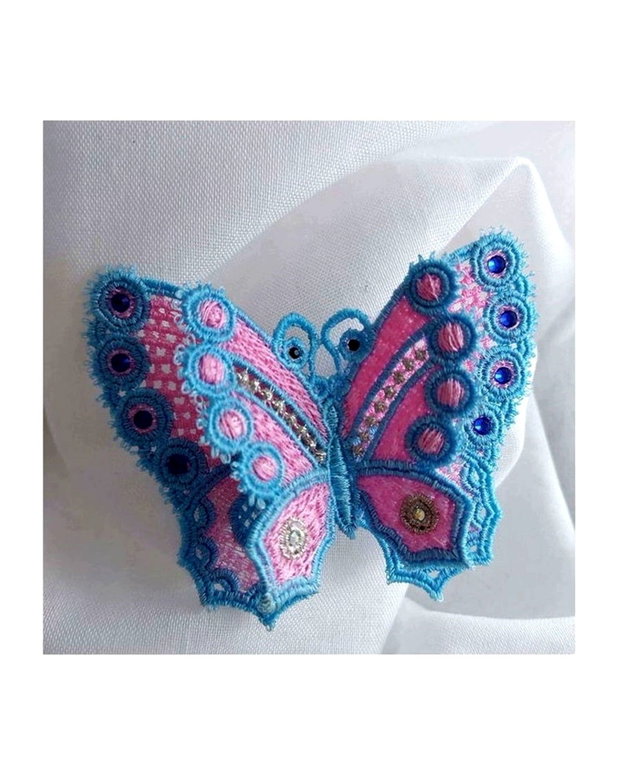 Brosa Fluture Bleu 3D