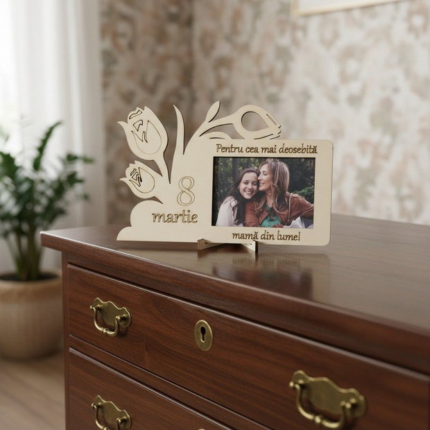 Rama foto de birou,cadou 8 martie personalizat