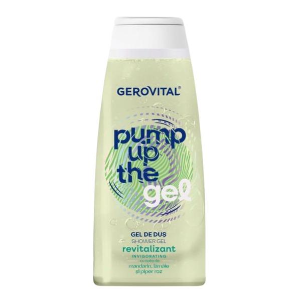Gel de Dus Revitalizant cu Note de Mandarin, Lamaie si Piper Roz - Gerovital Pump Up the Gel Shower Gel, 400 ml