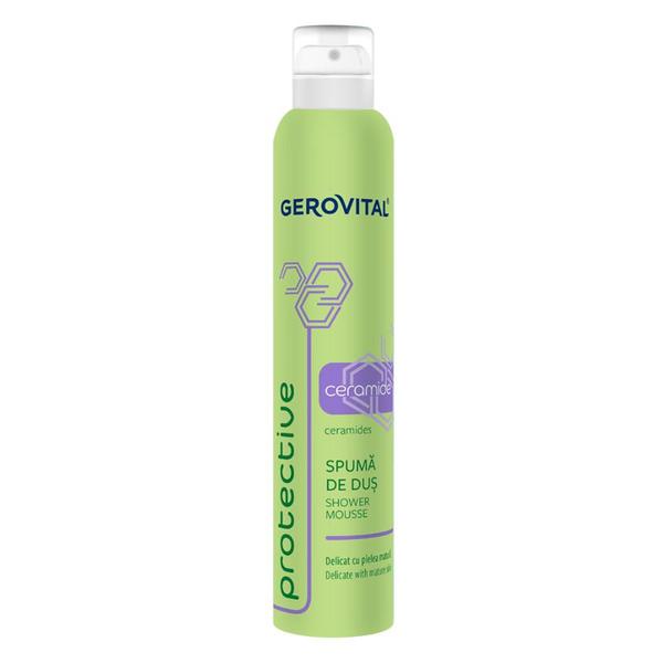 Spuma de Dus cu Ceramide pentru Pielea Matura - Gerovital Protective Shower Mousse with Ceramides, 200 ml