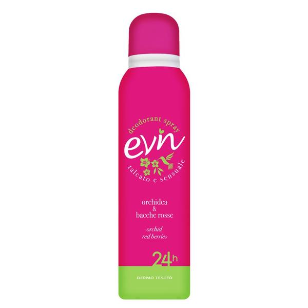 Deodorant Spray cu Orhidee si Fructe de Padure - Evin Young Orchid &amp; Red Berries Deodorant Spray 24h, 150 ml