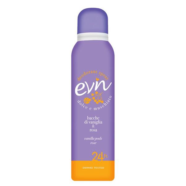 Deodorant Spray cu Vanilie si Trandafir - Evin Young Vanilla Pods &amp; Rose Deodorant Spray 24h, 150 ml